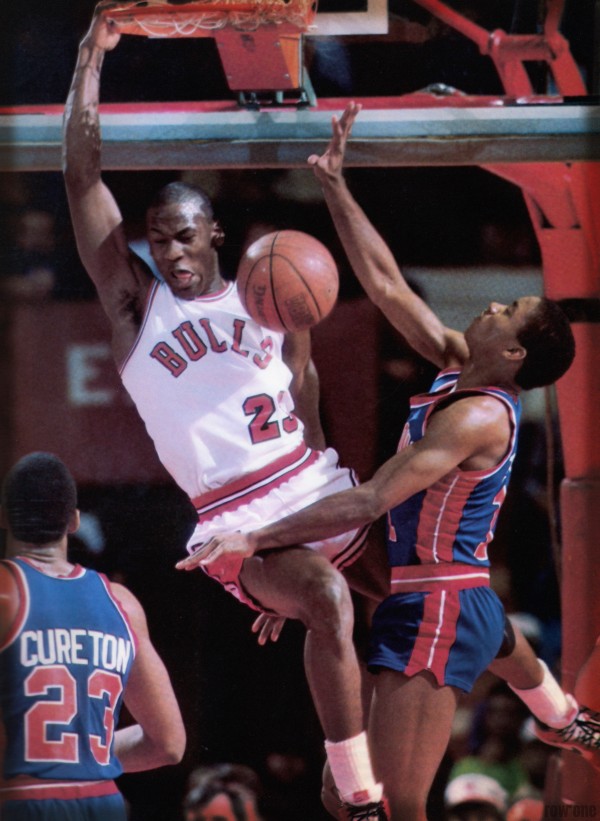 1985 Michael Jordan Dunk Wall Poster by Row One Brand